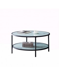 Glass coffee table with large storage space