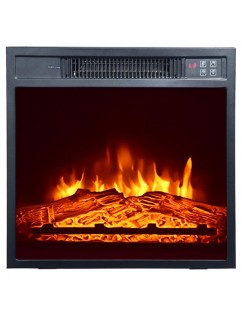 ZOKOP SF103-18g   HA203-32 32 "Wood Brown Fireplace Cabinet 1400W Single Color / Fake Firewood / Heating Wire / With Small Remote Control Movement Black