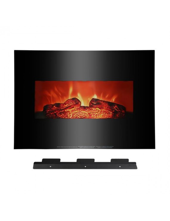 ZOKOP SF301-26A 26 inch 1400w Wall-mounted Fireplace Fake Wood / Single Color / Heating Wire / Mechanical / Black