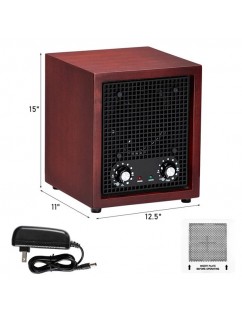 ZOKOP ZOG-2 Household Ozone Air Purifier 26W Replaceable Ceramic Sheet Covering 3500 Square Feet-Cherry