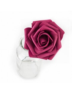 50pcs PE Foam Rose Flower Wine Red