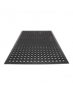 Bar Kitchen Industrial Multi-functional Anti-fatigue Drainage Rubber Non-slip Hexagonal Mat 60*90cm