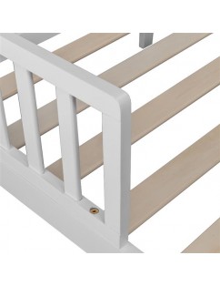 Wooden Baby Toddler Bed Children Bedroom Furniture with Safety Guardrails White