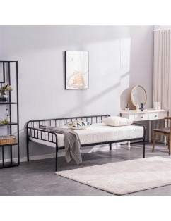 Simple Vertical Bar Decoration Daybed Black Twin