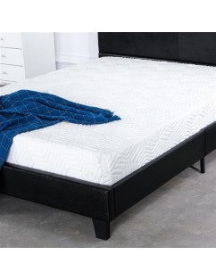 Simple PU Bed Frame Black