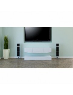 120cm LED TV Cabinet With Upper And Lower Wall White