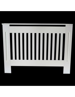 Simple Traditional Design Ventilated E1 MDF Board Vertical Stripe Pattern Radiator Cover White M